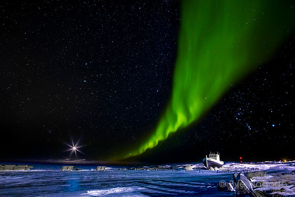 Moonrise Aurora